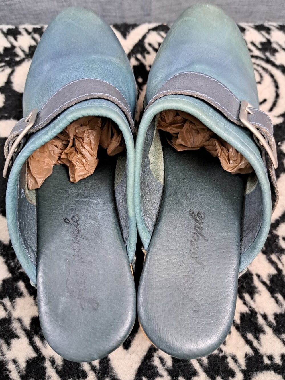 Women Free People Culver City Clogs Leather Green US size 8.5 or 9 - Picture 12 of 14